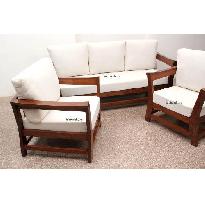 3+1+1 Wooden Sofa